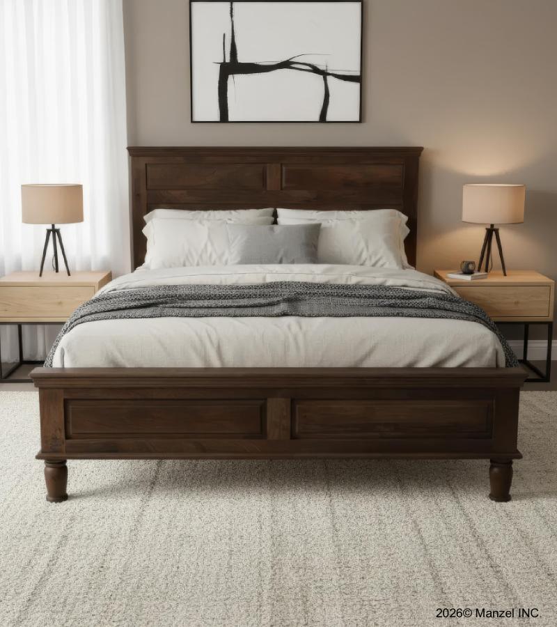 SOLID WOOD QUEEN SIZE BED