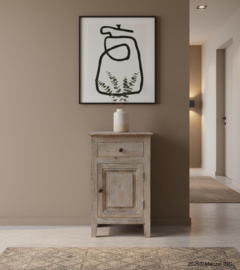 SOLID WOOD NIGHTSTAND / END TABLE