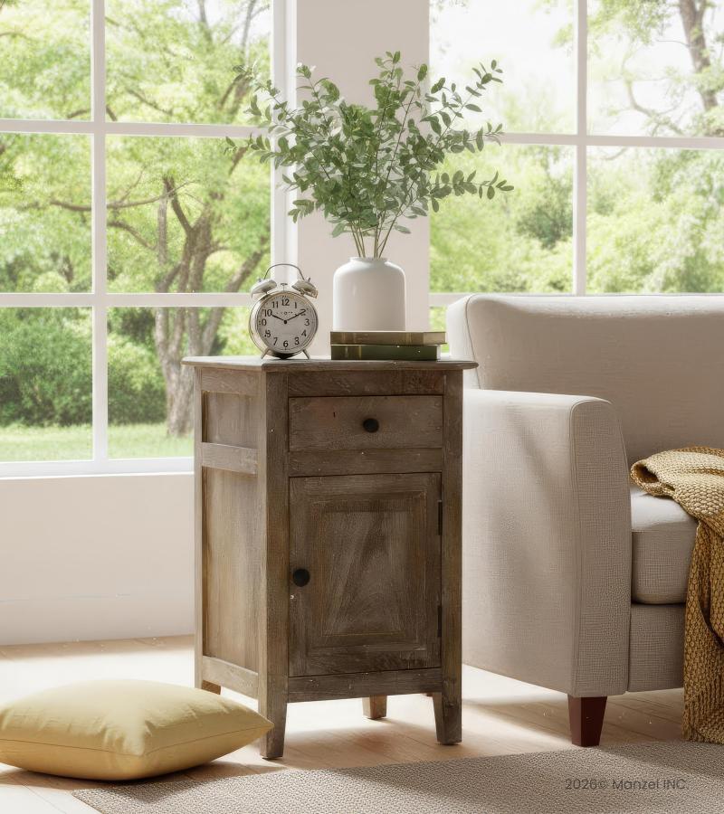 SOLID WOOD NIGHTSTAND / END TABLE