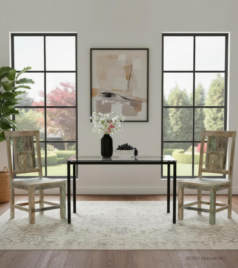 HAND CARVED SOLID RECLAIMED TEAK WOOD CHAIR