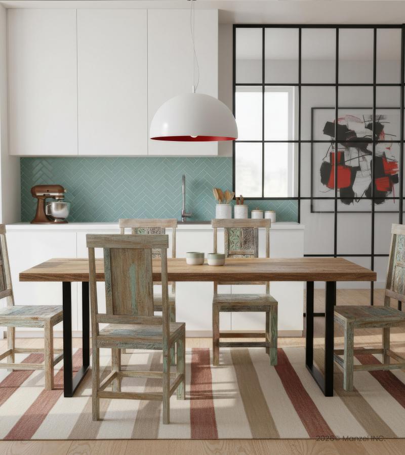 HAND CARVED SOLID RECLAIMED TEAK WOOD CHAIR