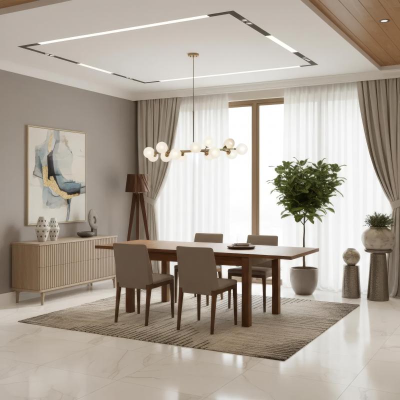 EXTENDABLE SOLID WOOD DINING TABLE W/ SELF-STORING EXTENSIONS