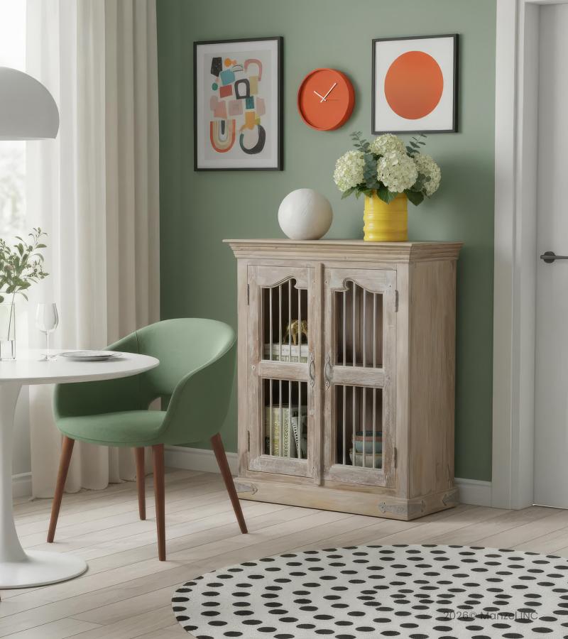 RECLAIMED WOOD & IRON CABINET