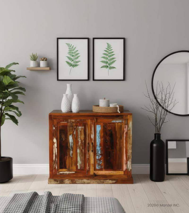 SOLID RECLAIMED TEAK WOOD CABINET SIDEBOARD