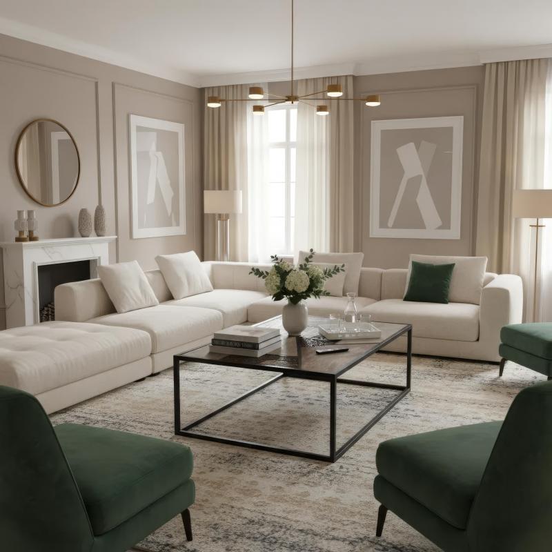 SOLID WOOD & IRON COFFEE TABLE