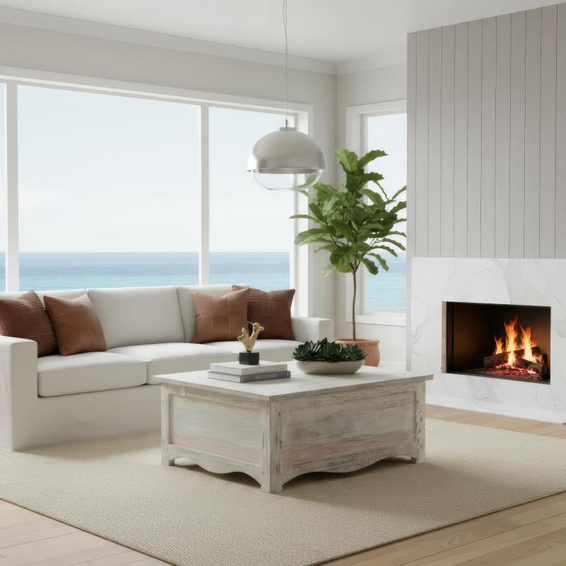 SOLID RECLAIMED WOOD COFFEE TABLE W/ STORAGE