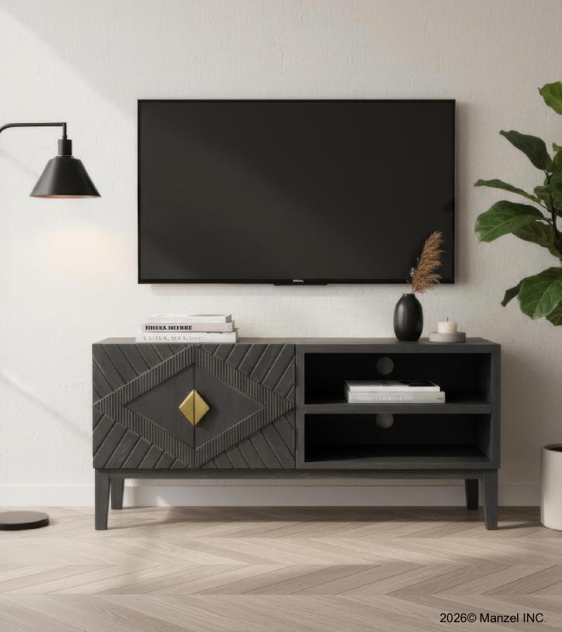 WOOD & IRON MEDIA CABINET SIDEBOARD