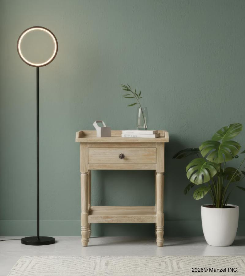 SOLID RECLAIMED TEAK WOOD END TABLE W/ DRAWER