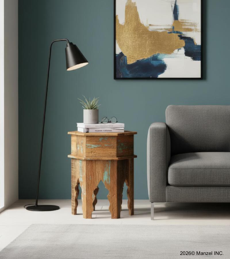 RECLAIMED WOOD END TABLE / NIGHTSTAND