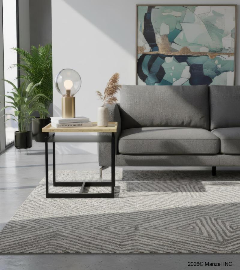 SOLID WOOD & IRON END TABLE