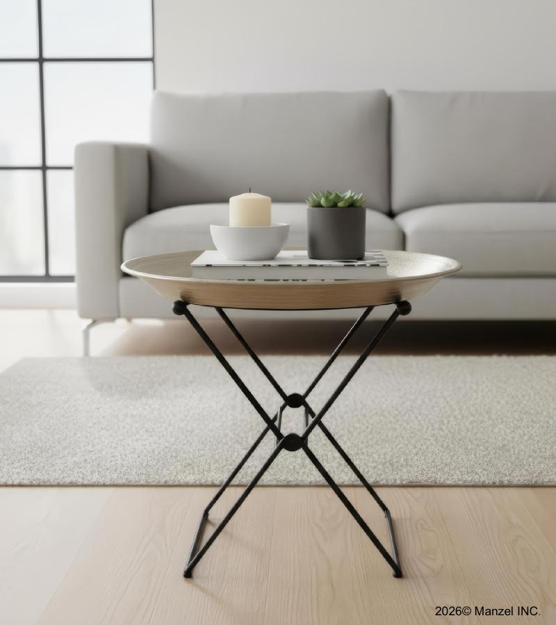 Brass end table