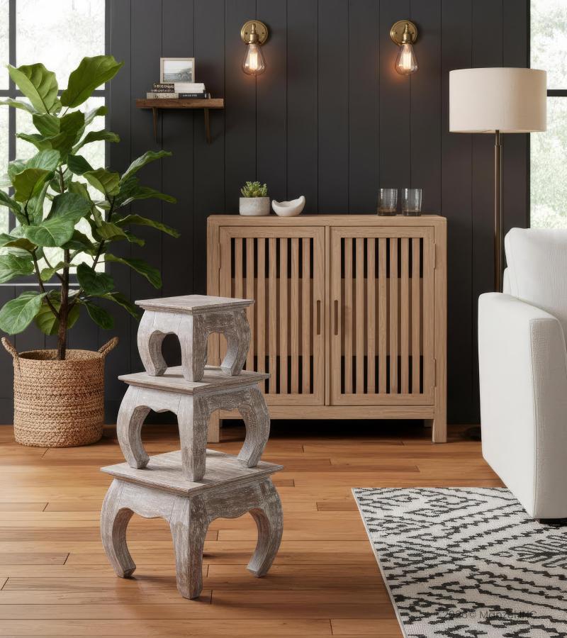 WOODEN BAJOT SET OF 3