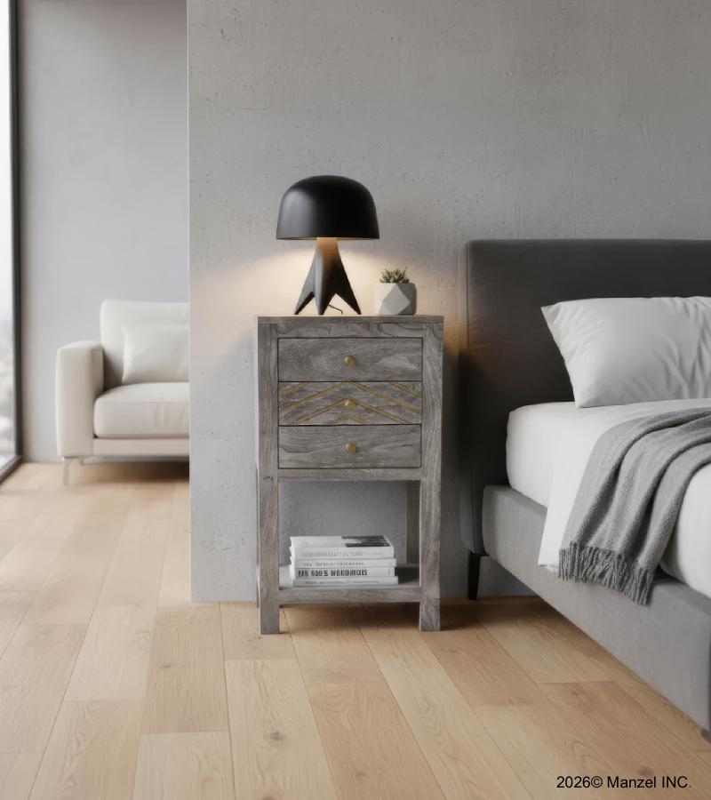 SOLID WOOD END TABLE