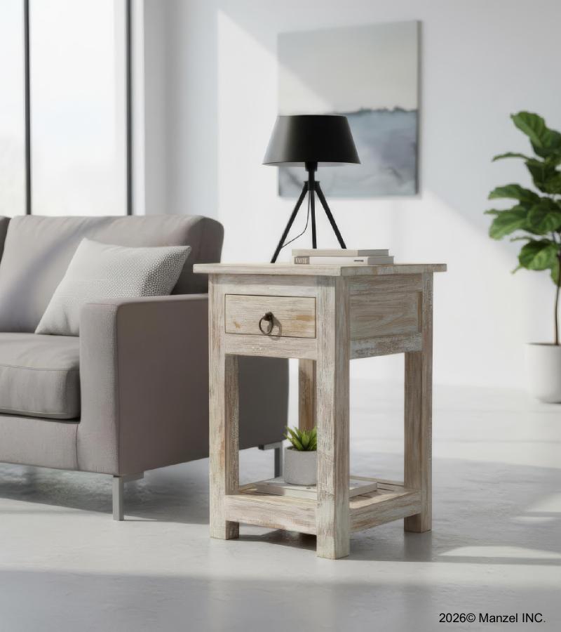 SOLID RECLAIMED TEAK WOOD SIDETABLE END TABLE