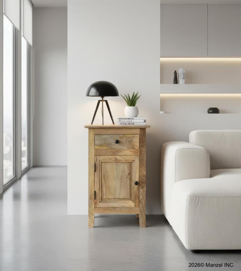 SOLID WOOD NIGHTSTAND / END TABLE