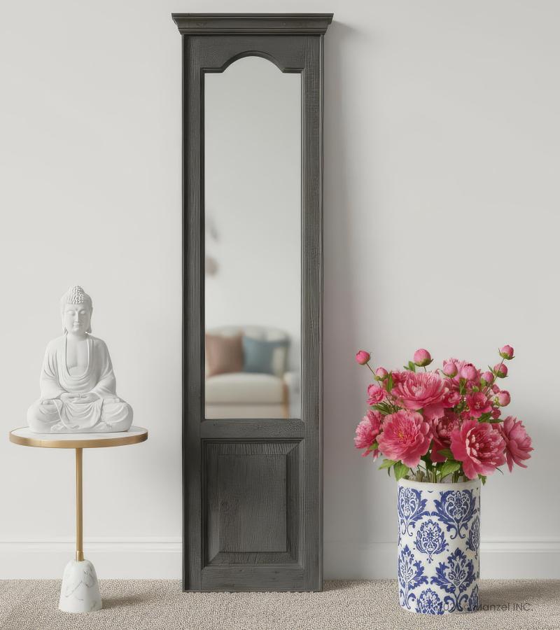 RECLAIMED SOLID WOOD PANEL FRAME & MIRROR