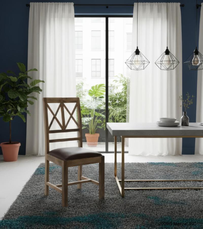 Wood And Leather Chair