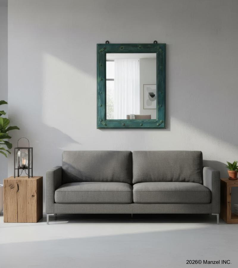 SOLID RECLAIMED WOOD FRAME & MIRROR