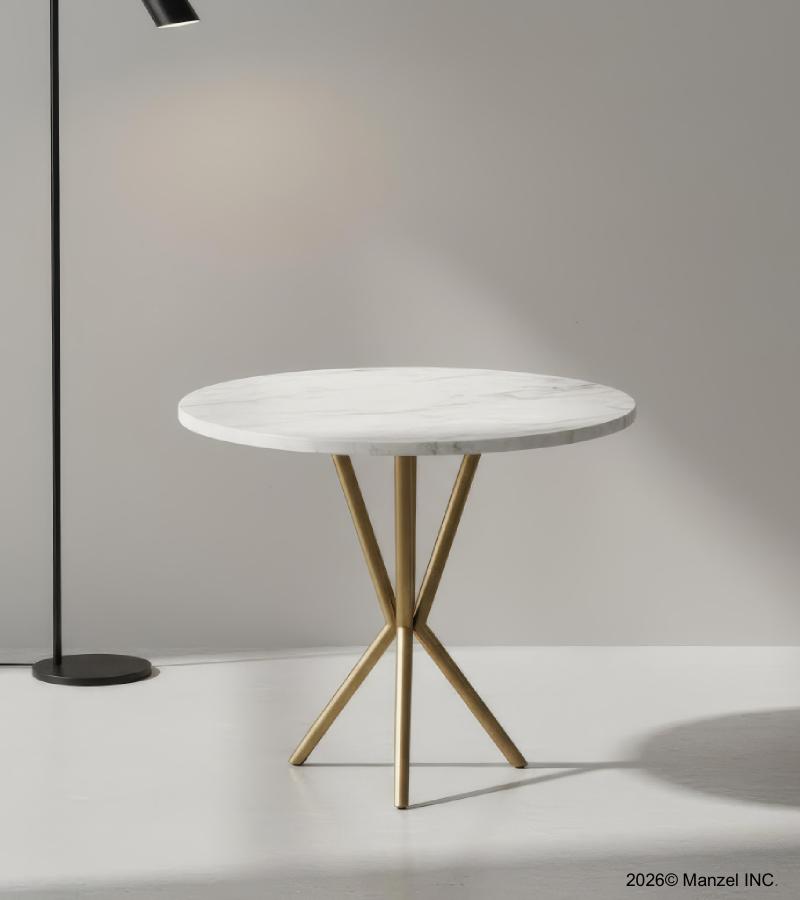 ROUND IRON & WOOD  DINING TABLE 