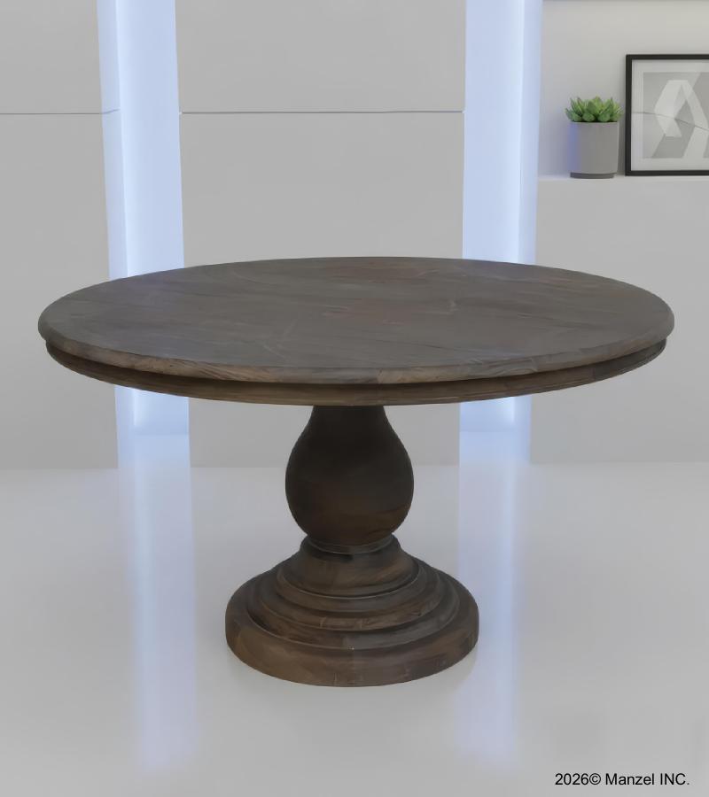 ROUND SOLID WOOD DINING TABLE