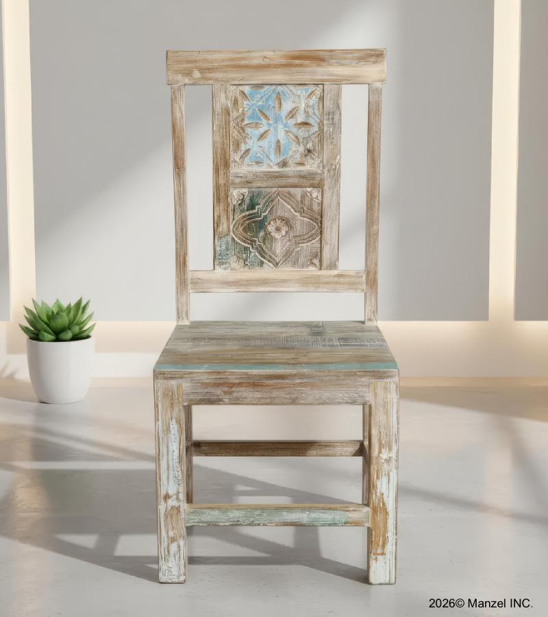 SOLID HAND CARVED RECLAIMED TEAK CHAIR