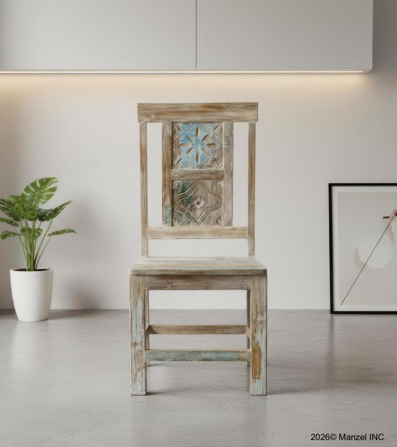 SOLID HAND CARVED RECLAIMED TEAK CHAIR