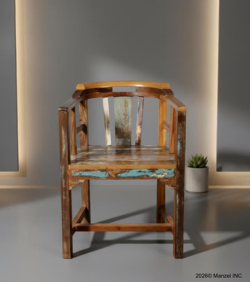 SOLID RECLAIMED TEAK WOOD CAPTAINS ARM CHAIR