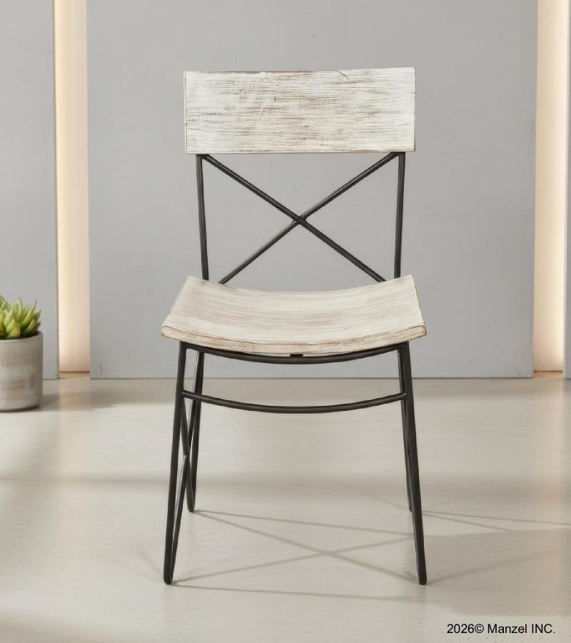 SOLID RECLAIMED TEAK WOOD & IRON CHAIR