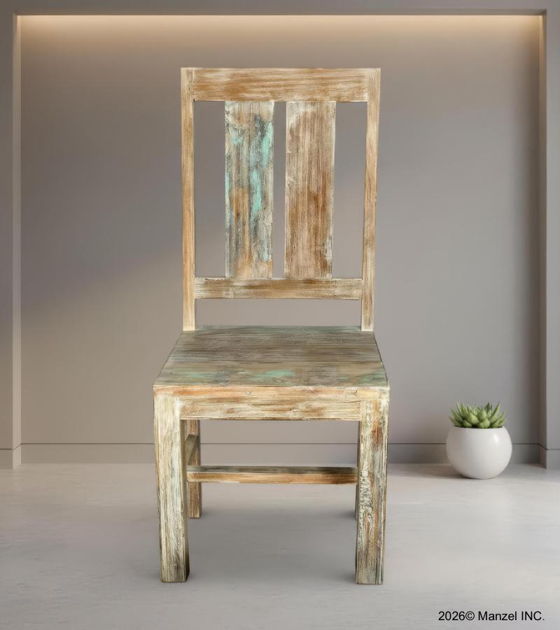 SOLID RECLAIMED TEAK WOOD COUNTER HEIGHT STOOL