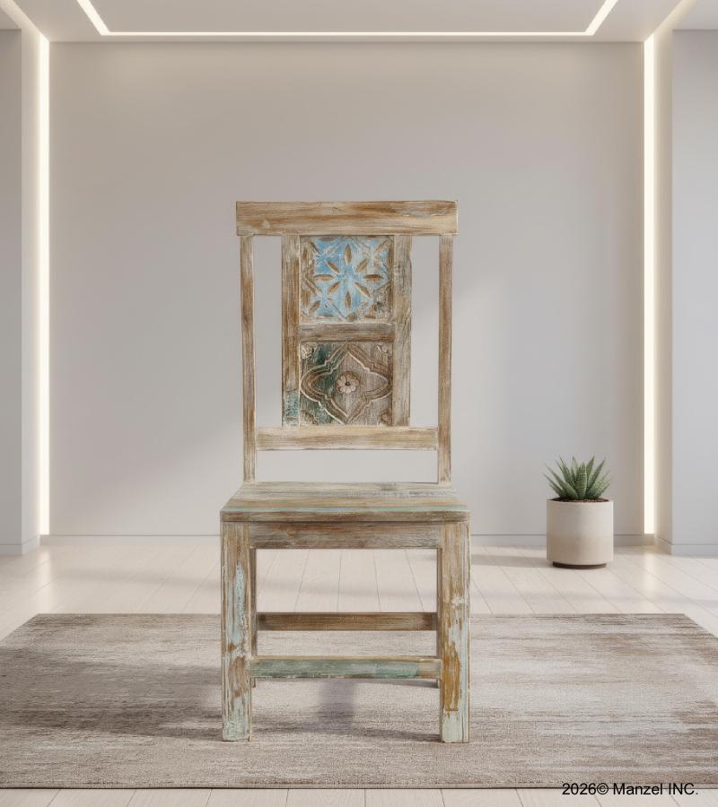 SOLID HAND CARVED RECLAIMED TEAK CHAIR