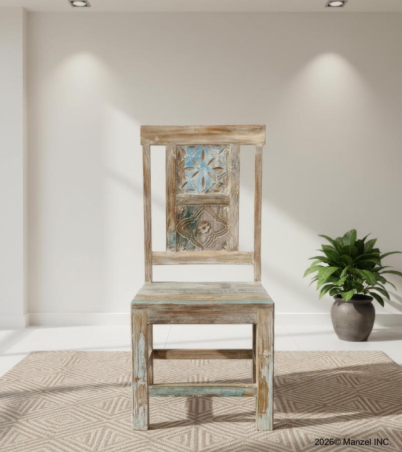 SOLID HAND CARVED RECLAIMED TEAK CHAIR