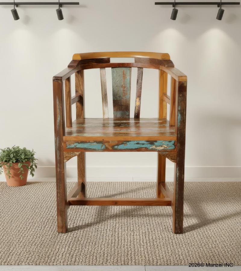 SOLID RECLAIMED TEAK WOOD CAPTAINS ARM CHAIR