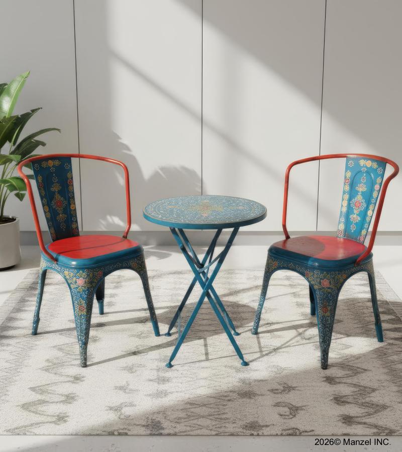 Solid Iron Table & Chair Set
