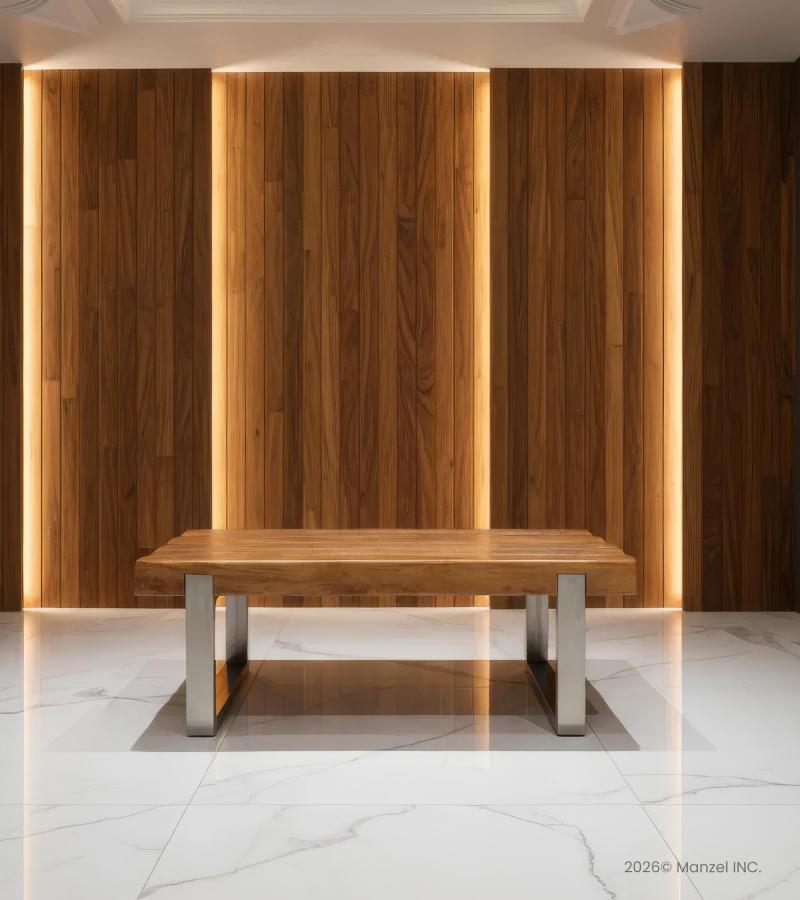 SUPER THICK RECLAIMED TEAK & IRON COFFEE TABLE