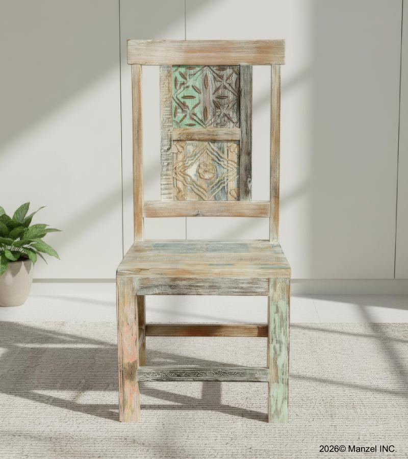 SOLID HAND CARVED RECLAIMED TEAK CHAIR