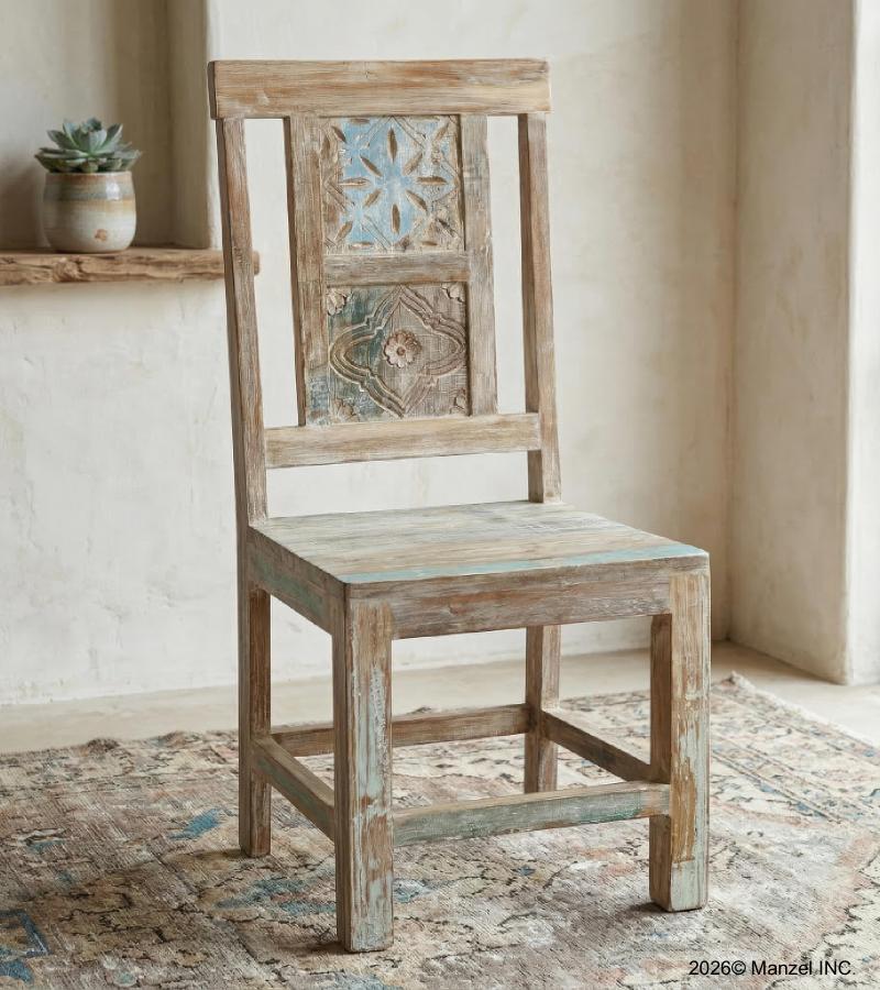 SOLID HAND CARVED RECLAIMED TEAK CHAIR