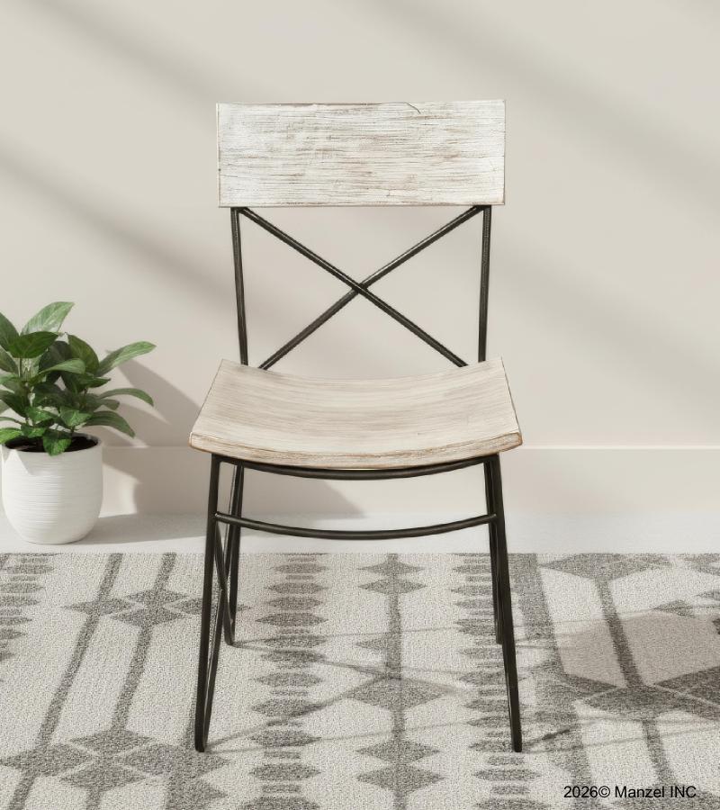 SOLID RECLAIMED TEAK WOOD & IRON CHAIR