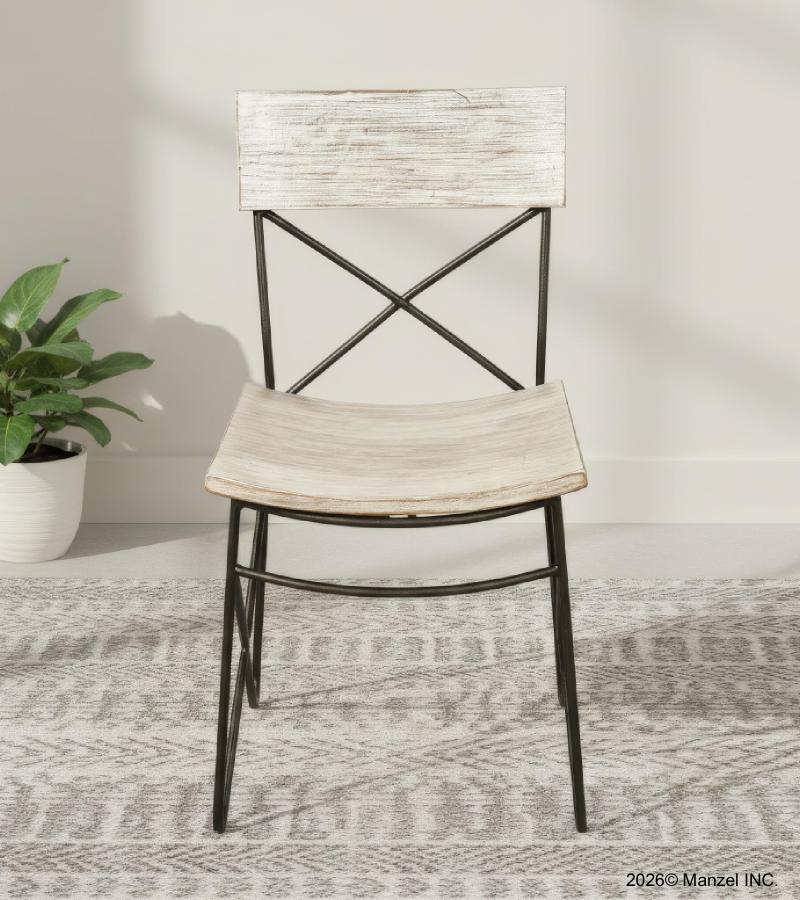 SOLID RECLAIMED TEAK WOOD & IRON CHAIR