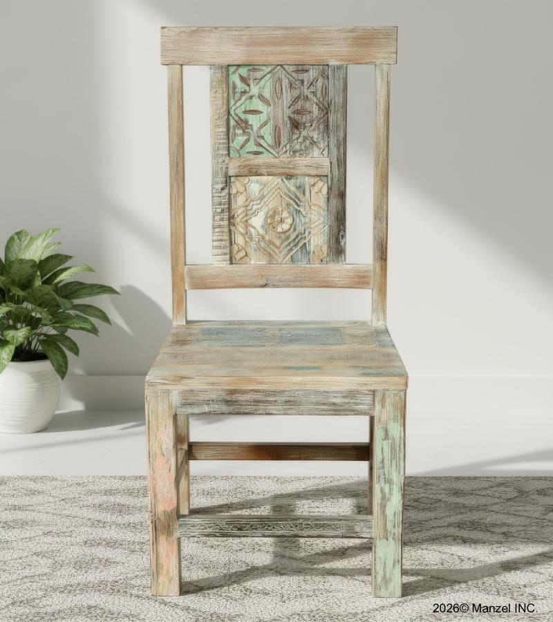 HAND CARVED SOLID RECLAIMED TEAK WOOD CHAIR