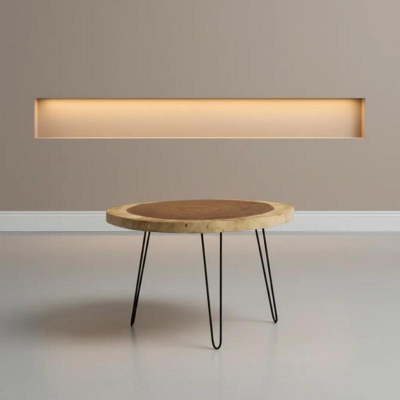 SOLID WOOD LIVE EDGE COFFEE TABLE