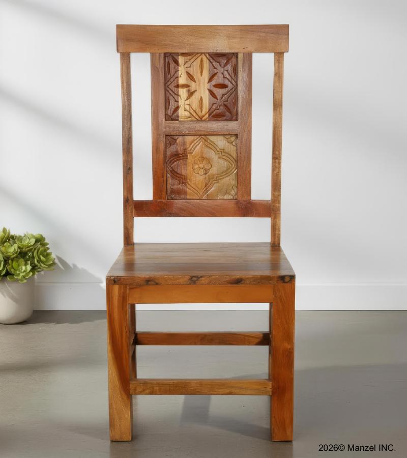 SOLID HAND CARVED RECLAIMED TEAK CHAIR