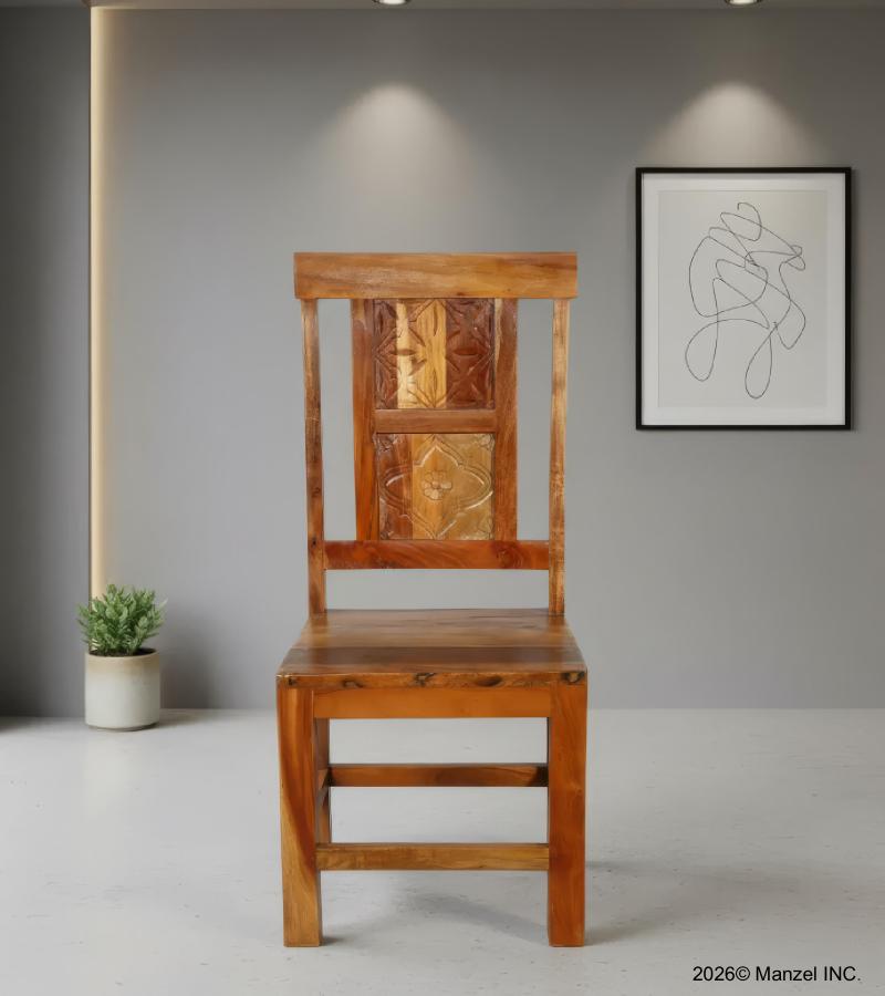SOLID HAND CARVED RECLAIMED TEAK CHAIR