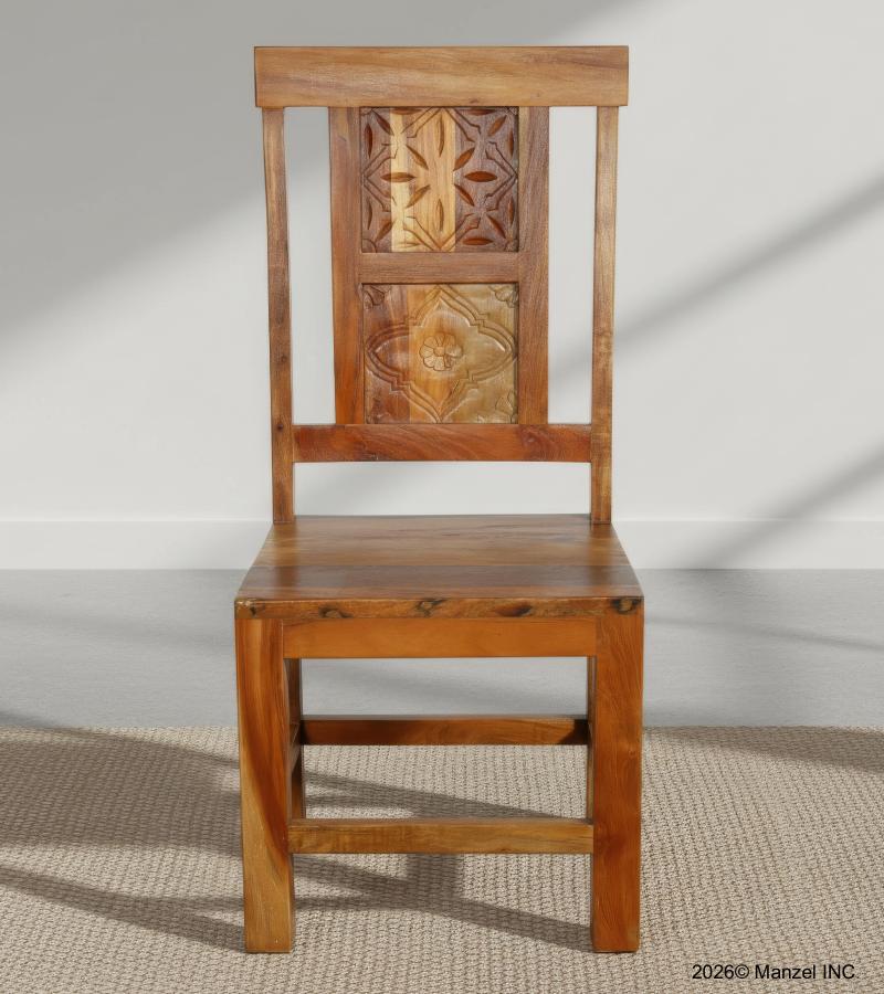 SOLID HAND CARVED RECLAIMED TEAK CHAIR