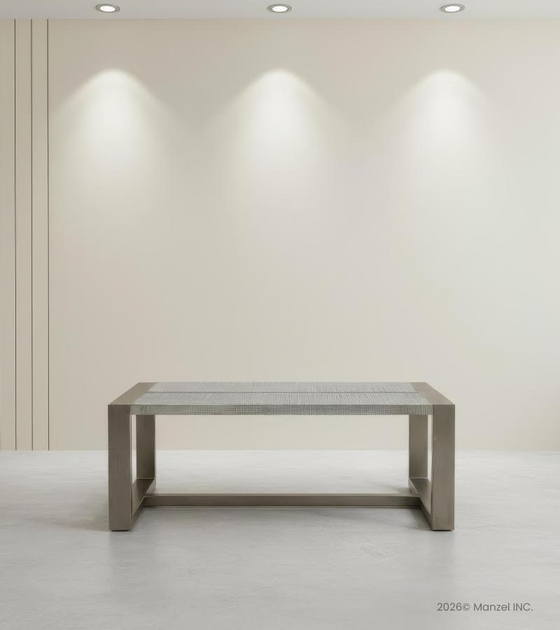 SOLID WOOD & IRON COFFEE TABLE