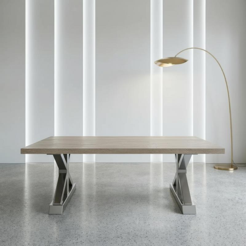 SOLID LIVE EDGE WOOD & IRON COFFEE TABLE