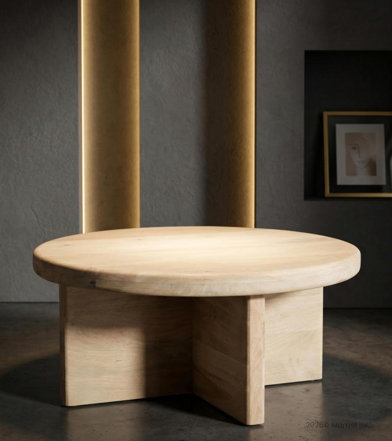 MODERN & ORGANIC SOLID WOOD COFFEE TABLE