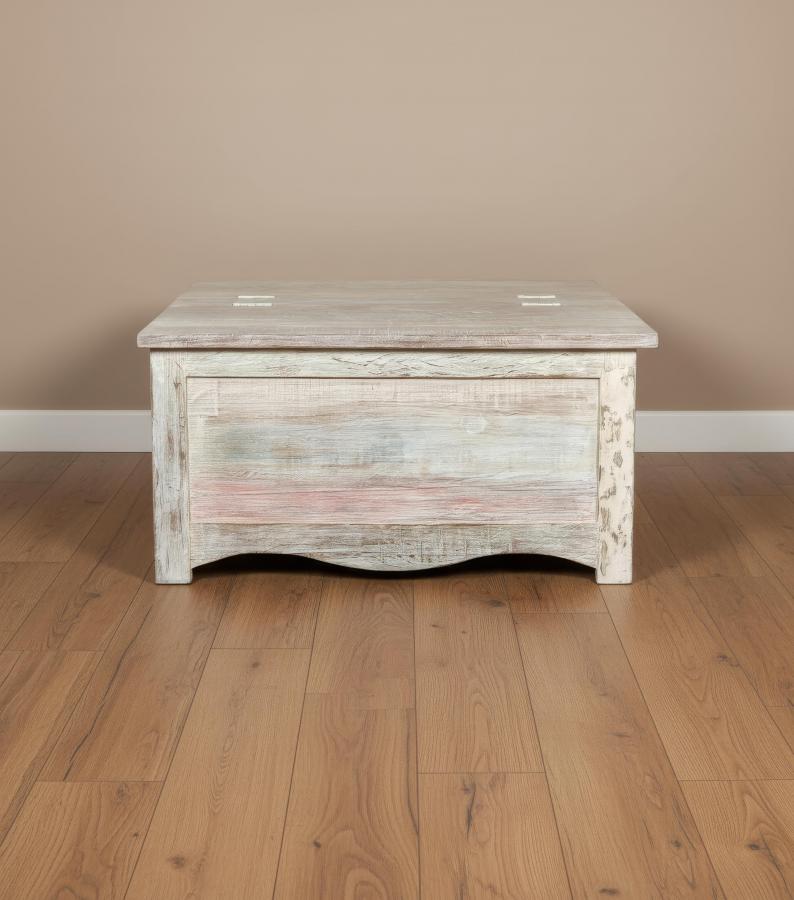 SOLID RECLAIMED WOOD COFFEE TABLE W/ STORAGE