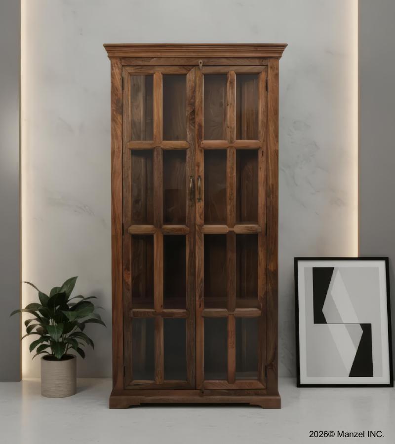 WOODEN GLASS CABINET