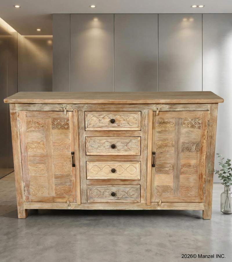 SOLID RECLAIMED TEAK WOOD SIDEBOARD