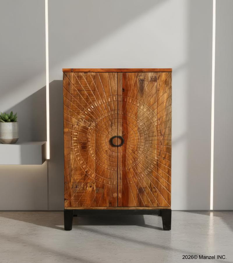 SOLID RECLAIMED TEAK WOOD LIQUOR / BAR CABINET